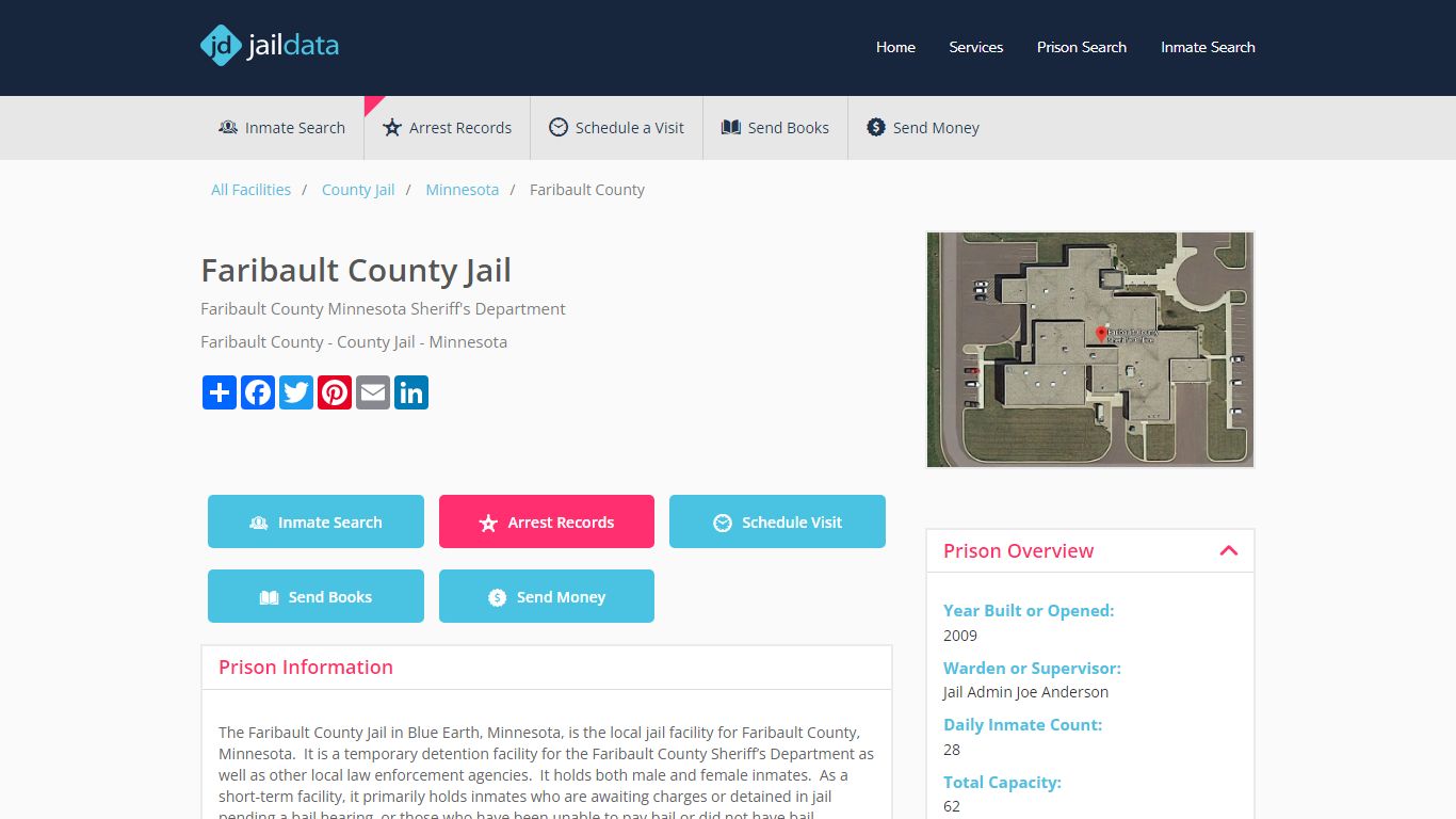Faribault County Jail: Jail Roster, Visitation, Bail, Send Money ...